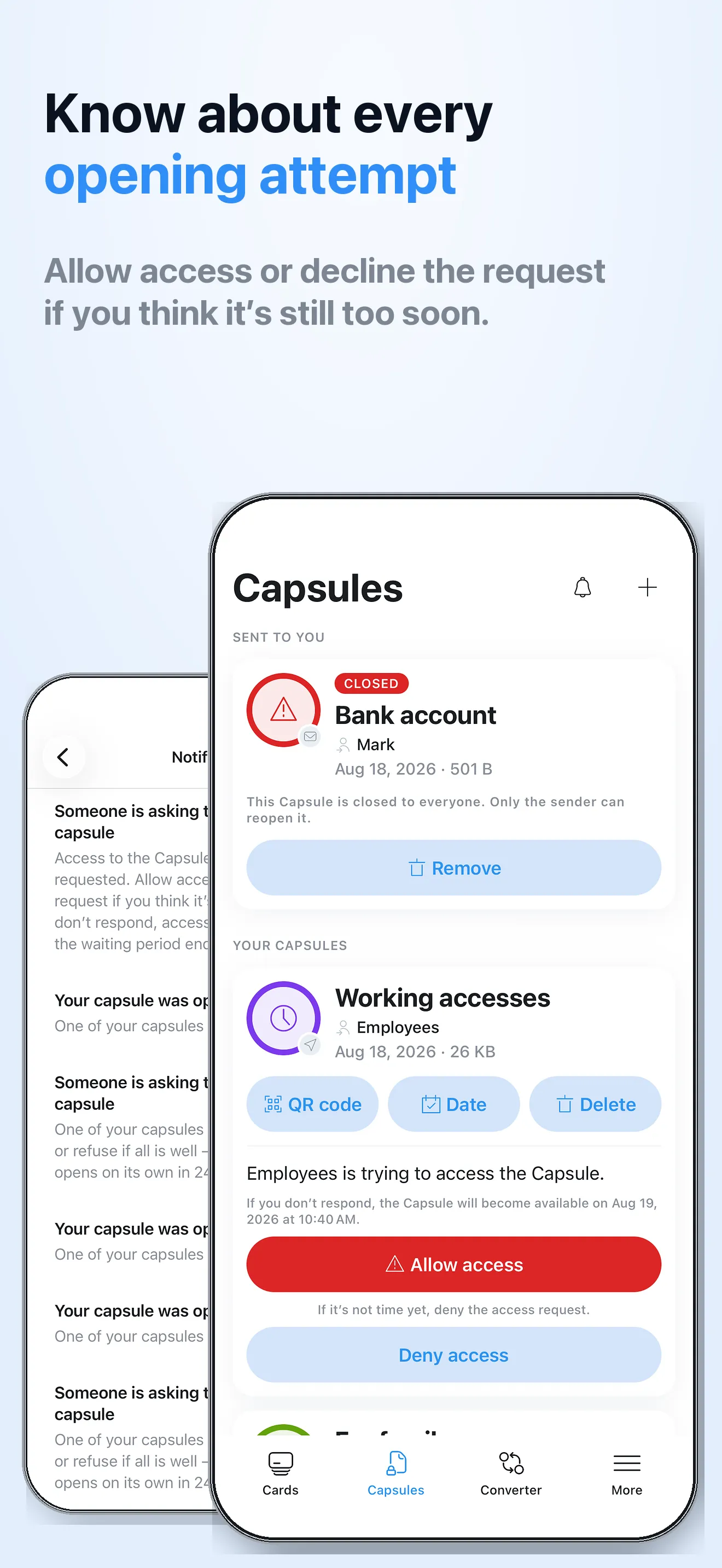 Share now, allow access later